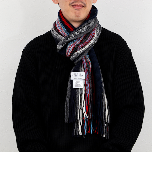 【JAMES CHARLOTTE/ジェームス・シャルロット】Lambswool Russell Muffler 25