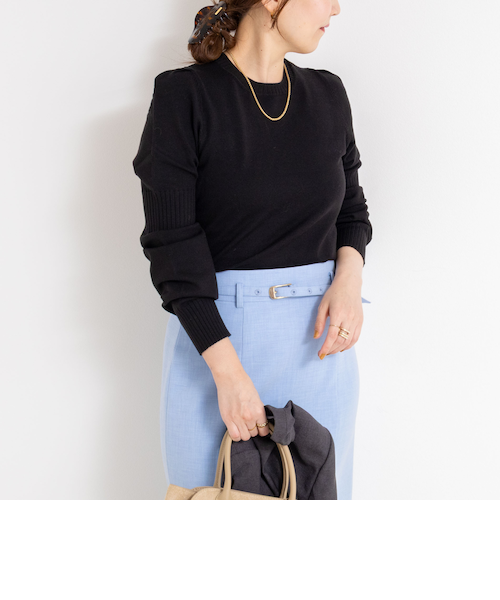 ノーリーズソフィー（NOLLEY’S sophi）/【MARILYN MOON/マリリーンムーン】14G wool modern sleeve top MARILYN MOON/マリリーンムーン】14G wool modern sleeve top