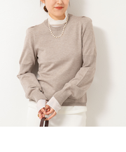 【MARILYN MOON/マリリーンムーン】14G wool modern sleeve top