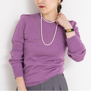 【MARILYN MOON/マリリーンムーン】14G wool modern sleeve top