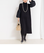 【MARILYN MOON/マリリーンムーン】14gwool 2way sleeve one-piece