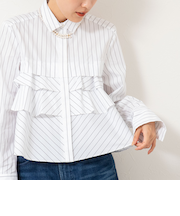 【MARILYN MOON/マリリーンムーン】layered raffle blouse