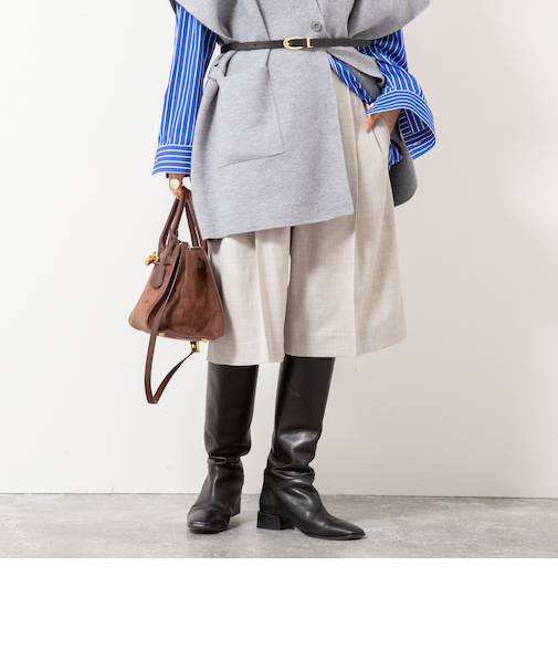 ウォッシャブル2タックハーフパンツ