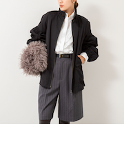 【MARILYN MOON/マリリーンムーン】volume sleeve taffeta mid blouson