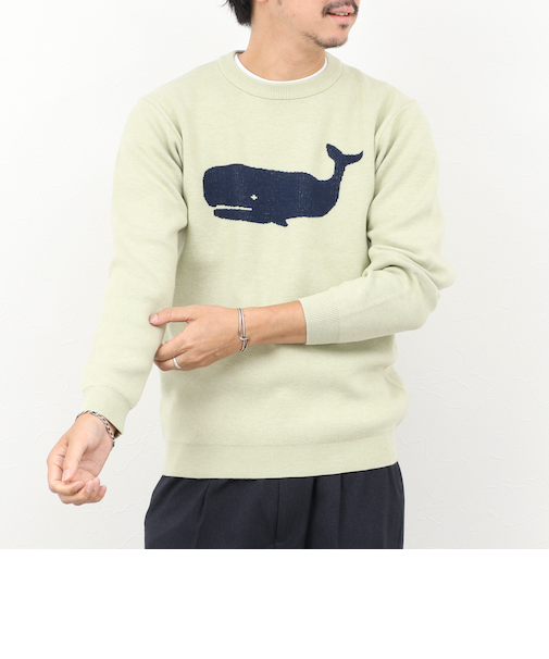 クジラWJQ ダブルジャカードニット 25AW