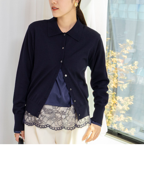 NOLLEY'S ウォッシャブル裾レース2WAYオトナサテンブラウス ウォッシャブル裾レース2WAYオトナサテンブラウス｜ノーリーズの通販