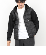 【TAION/タイオン】W-ZIP DOWN HOODIE with SWEATS SLEEVE 25AW