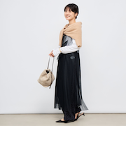 ウォッシャブルチュールキャミワンピース