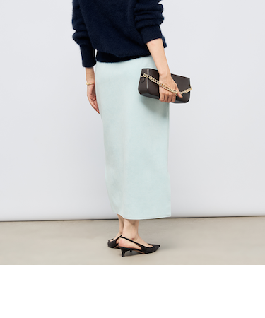 ウォッシャブルスエードダンボールタイトスカート