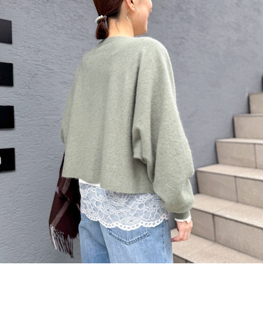 《手洗い可能》ウォッシャブルヘアリーショート丈プルオーバー