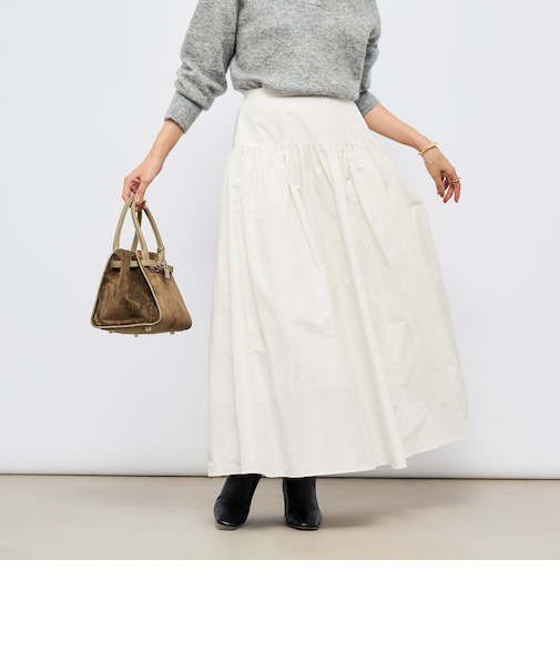 ウォッシャブルメモリータフタロングスカート
