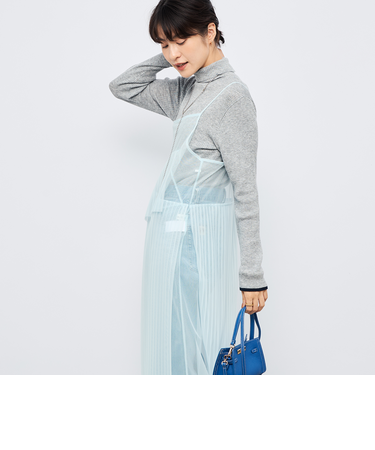 《手洗い可能》3×2リブ配色タートルネック