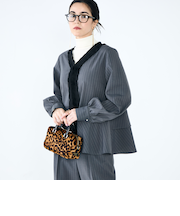 《セットアップ対応》ウォッシャブル衿プリーツペプラムブラウス