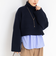 ブライト紡毛サイドジップショート丈タートルネック