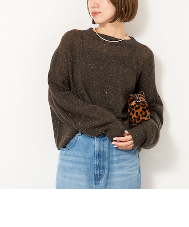 《手洗い可能》スパンコールプルオーバー