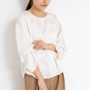 ウォッシャブル2WAYサテンブラウス