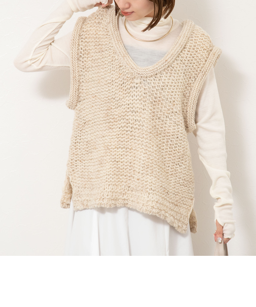 【enrica/エンリカ】ソフトタッチニットトップス