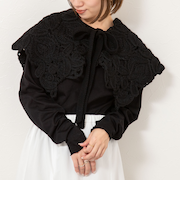 【enrica/エンリカ】レース編みケープボレロ