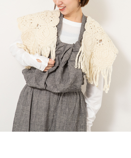 【enrica/エンリカ】レース編みケープボレロ