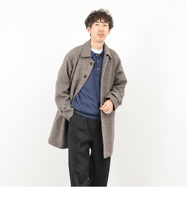 《ビジカジ対応》尾州ビーバーステンカラーコート 25AW