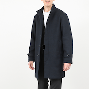 《ビジカジ対応》尾州ビーバースタンドカラーコート 25AW