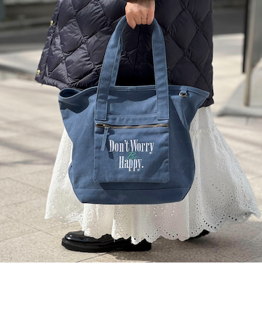 キャンバスロゴ刺繍トートバッグ