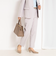 《セットアップ対応》ウォッシャブルサージストレッチストレートパンツ