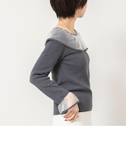 《手洗い可能》シアーフリル総針プルオーバー