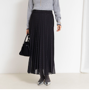 ウォッシャブルラメカットドビープリーツスカート
