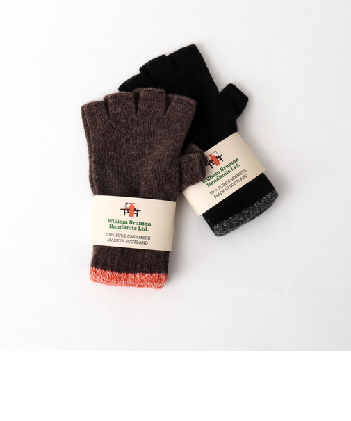 【William Brunton/ウィリアム・ブラントン】別注カシミヤフィンガーレスグローブ