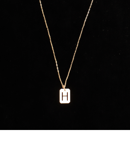 【grace grace/グラスグラス】10KイニシャルプレートNL-H