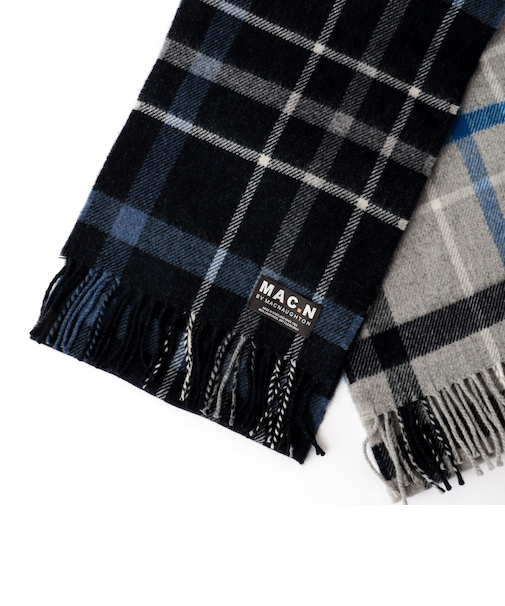 【MAC.N/マックエヌ】Lambswool Inchfad Scarf 25