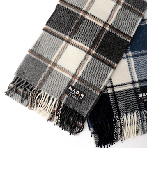 【MAC.N/マックエヌ】Lambswool Hoy Scarf 25