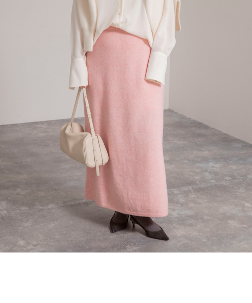 《手洗い可能》アルパカ混ロングスカート