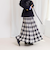 《手洗い可能》チェックニットスカート