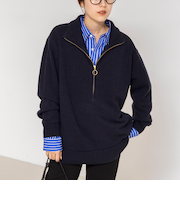 《手洗い可能》ハーフZIPプルオーバー