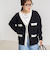 《手洗い可能》スムース配色Vネックカーディガン
