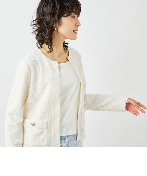 ウォッシャブルツィーディージャージジャケット