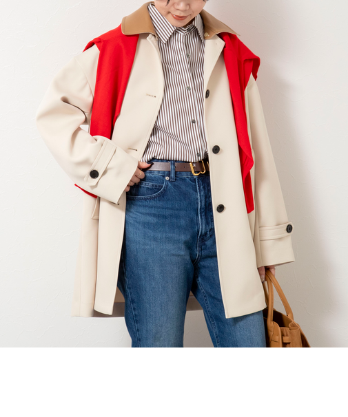 ウォッシャブルトリプルクロス3WAYステンカラーコート