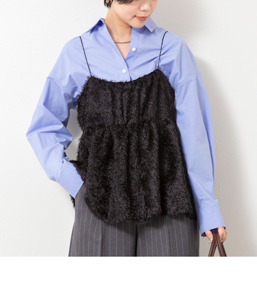 ウォッシャブルカットジャガードビスチェ