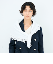 《手洗い可能》バテンレース三角ストール
