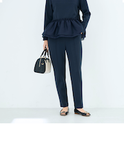 《セットアップ対応》ウォッシャブルダンボールテーパードパンツ