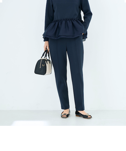 《セットアップ対応》ウォッシャブルダンボールテーパードパンツ