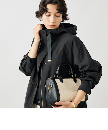 ウォッシャブル2WAY撥水フーテッドブルゾン