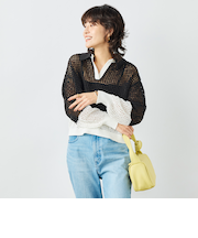 《手洗い可能》テープメッシュ編ポロプルオーバー