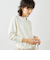 《手洗い可能》コットンテックスクルーネックカーディガン