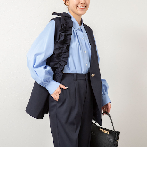 ウォッシャブル袖リボン付きボリュームシャツ｜ノーリーズの通販