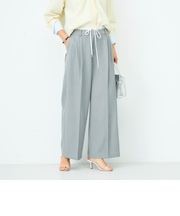 ウォッシャブルWウエストワイドパンツ