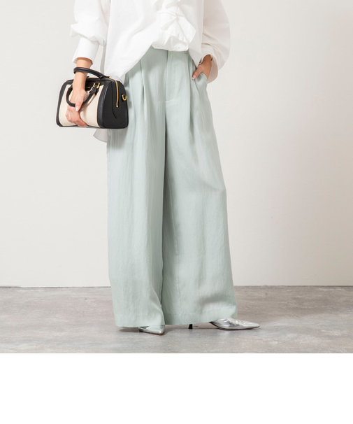 【WEB&一部店舗限定サイズアイテム】ウォッシャブルセルロースワイドパンツ