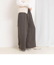 【WEB&一部店舗限定サイズアイテム】ウォッシャブルセルロースワイドパンツ